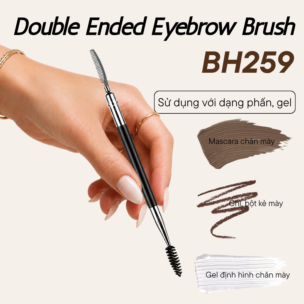 Cọ Chân Mày Hai Đầu BH Cosmetics Double Ended Eyebrow Brush BH259